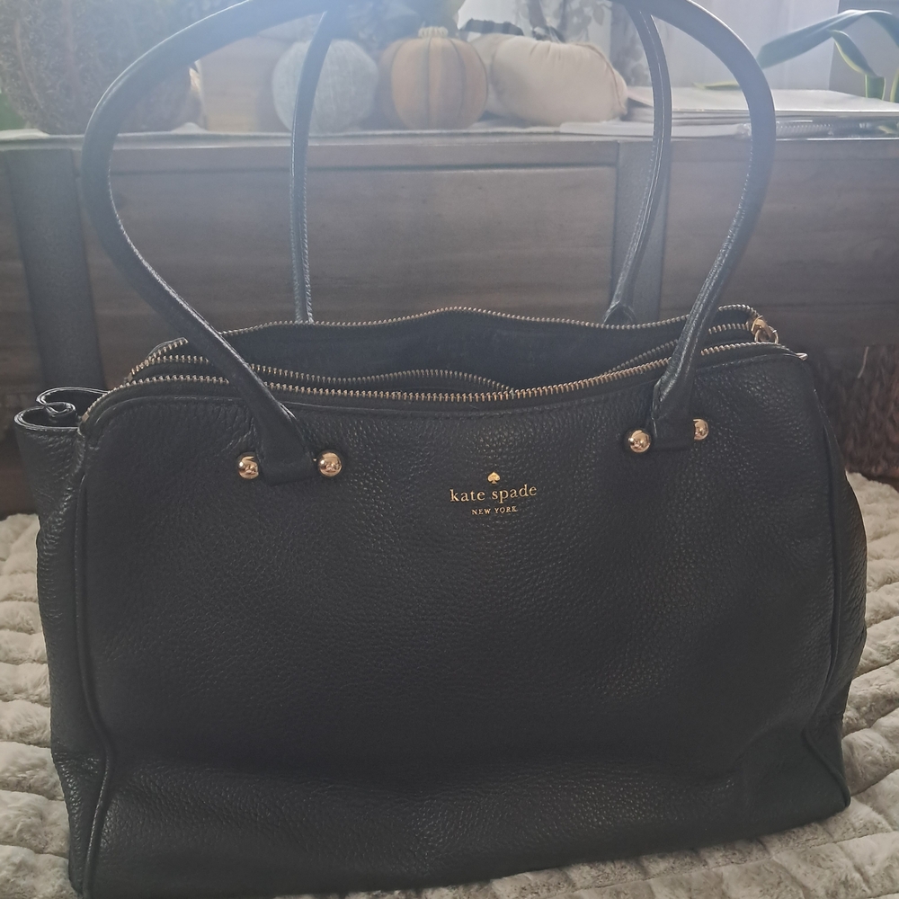 Kate Spade Black Pebbled Leather Shoulder Bag